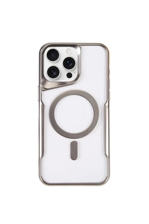 Apple iPhone 11 Pro Max Kılıf Boyi Magsafe Silikon Kapak - Gümüş