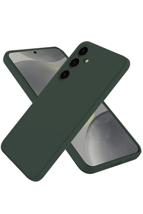 Samsung Galaxy A36 Kılıf First Silikon - Koyu Yeşil
