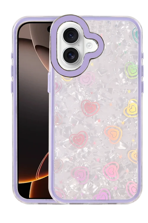 Apple iPhone 16 Lumi Desenli Kapak - Mor