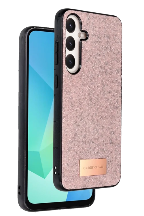 Samsung Galaxy A16 5G Bright Simli Kapak - Pembe