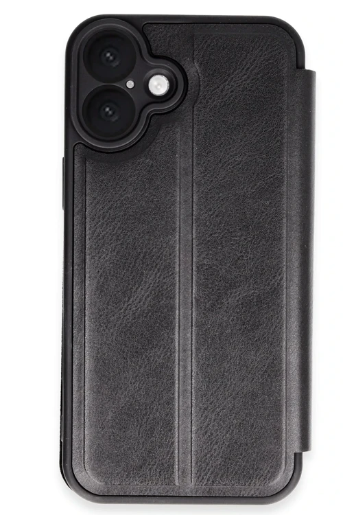 Apple iPhone 16 Kılıf Flip Cover - Siyah