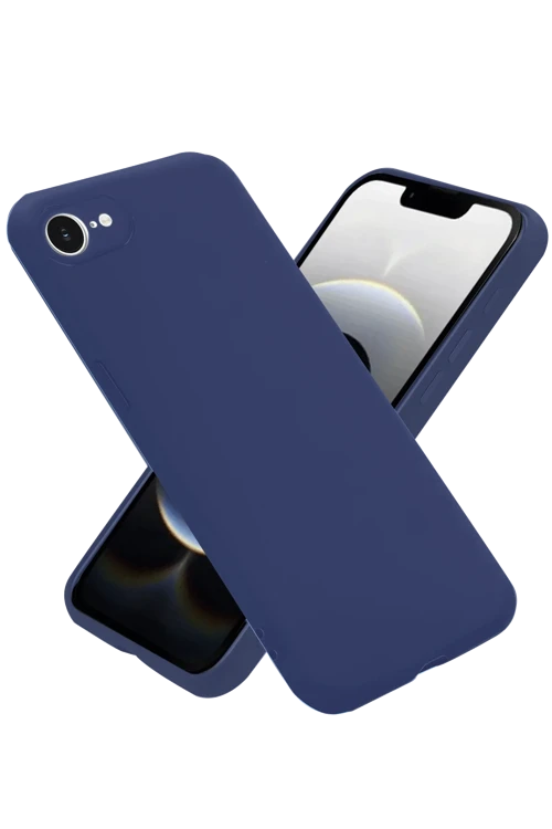 Apple iPhone 16E Kılıf First Silikon - Lacivert