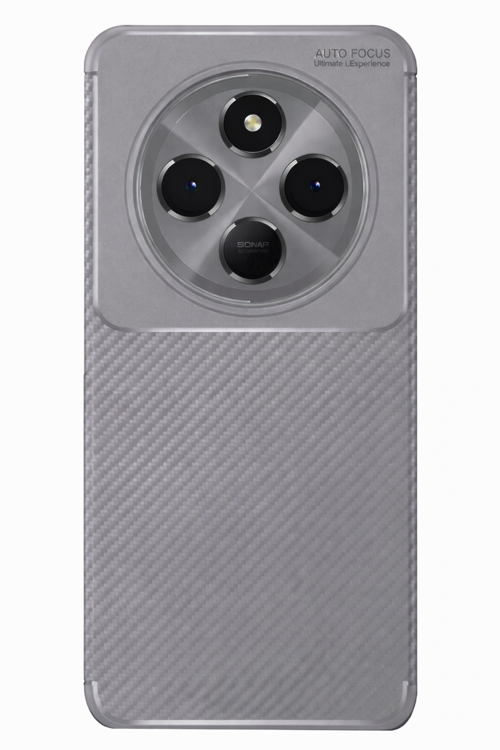 Xiaomi Redmi 14C Kılıf Auto Focus Karbon Kapak - Gri