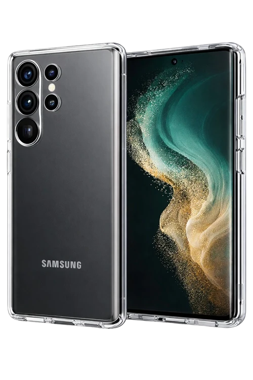 Samsung Galaxy S26 Ultra Lüx Şeffaf Silikon - Şeffaf