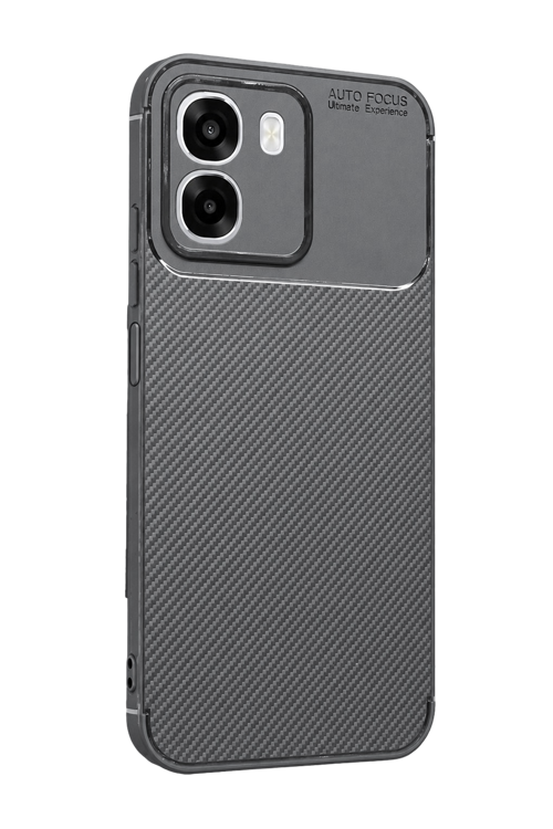 Oppo Oppo A6T 5G Auto Focus Karbon Kapak - Gri