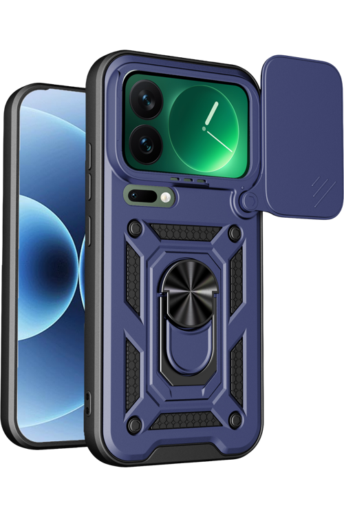 Xiaomi Mi 17 Pro Pars Lens Yüzüklü Silikon - Lacivert