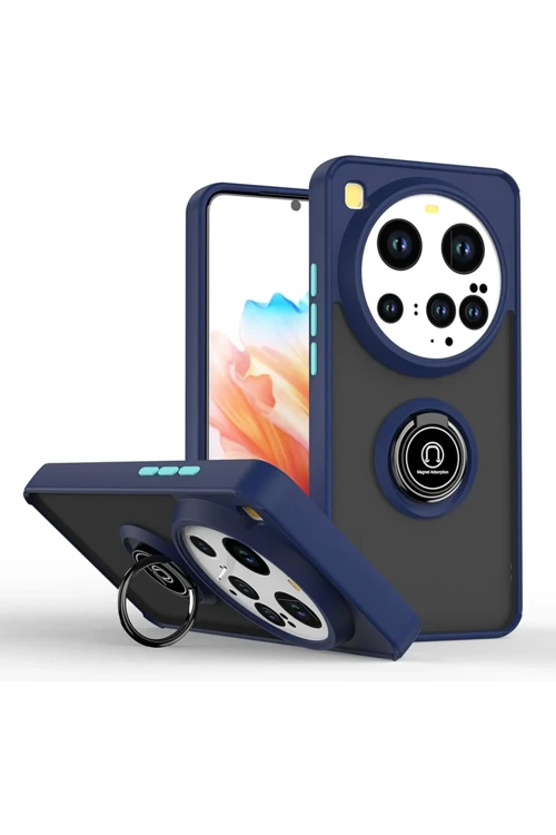 Xiaomi Mi 15 Ultra Kılıf Montreal Yüzüklü Silikon Kapak - Lacivert