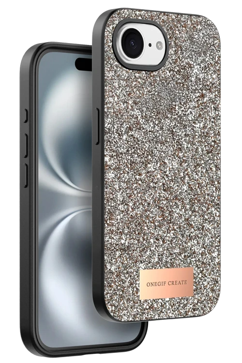 Apple iPhone 16E Bright Simli Kapak - Gold