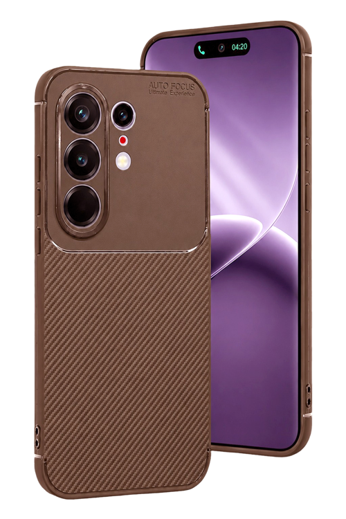 Tecno Camon 50 Pro 5G Auto Focus Karbon Kapak - Kahverengi