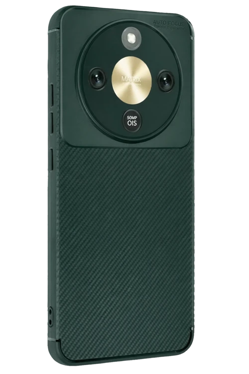 Huawei Honor Magic 8 Lite Auto Focus Karbon Kapak - Koyu Yeşil
