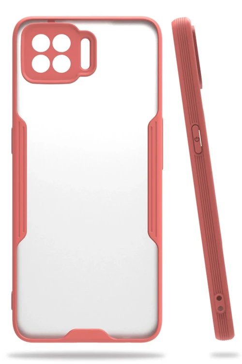 Oppo A73 Kılıf Platin Silikon - Pembe