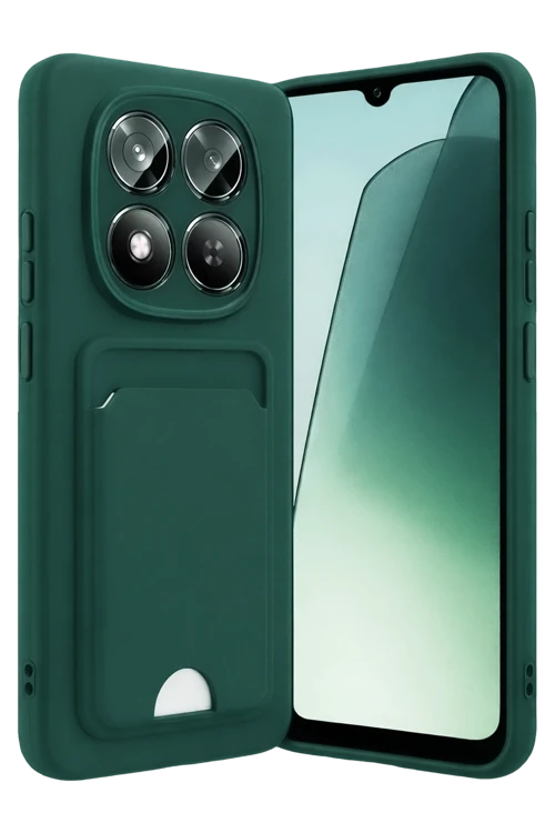 Xiaomi Redmi Note 15 Pro 4G Kelvin Kartvizitli Silikon - Koyu Yeşil