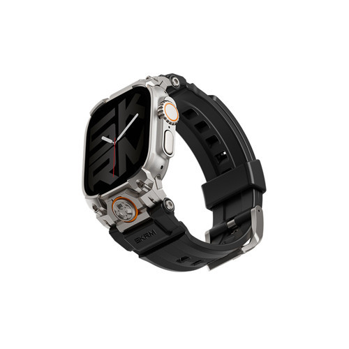 Watch Ultra 49Mm Uyumlu Talon Serisi Suya Dayanıklı Silikon Kordon Siyah