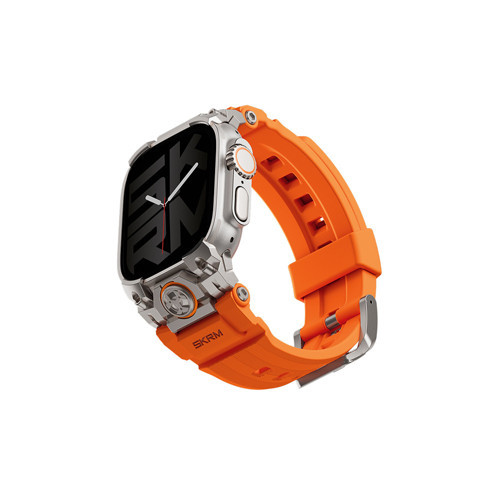 Watch Ultra 49Mm Uyumlu Talon Serisi Suya Dayanıklı Silikon Kordon Turuncu