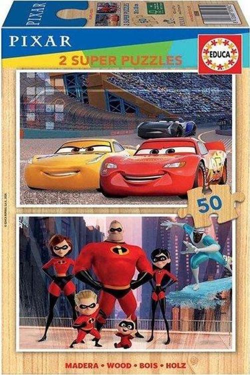 18598 Cars & The Incredibles 2x50 Parça Ahşap Puzzle