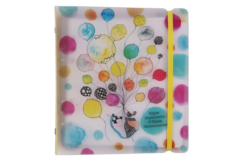 Tarihsiz Planner Organizer Plastik Kapak Balon