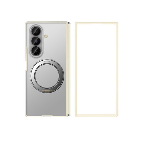Galaxy Z Fold 7 Uyumlu Kılıf M-Safe Şarj Özellikli Mat Sert Pc Vena Standlı Kapak Açık Gri