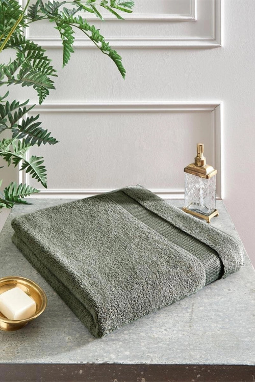 -Woven Yeşil- Süper Yumuşak Büyük Boy Banyo Havlusu (90x150)