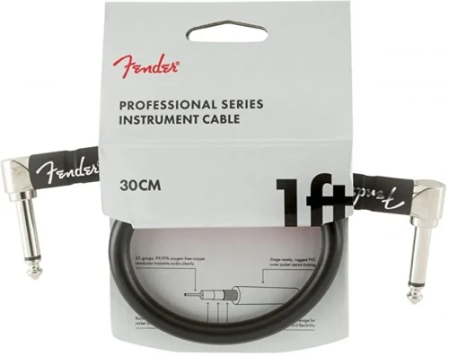 Professional L/L Uç 30 cm Siyah Pedal Ara Kablosu