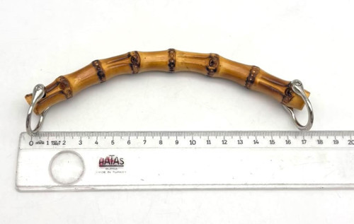 17 Cm Tek Gerçek Bambu Çanta Sapı Halkalı