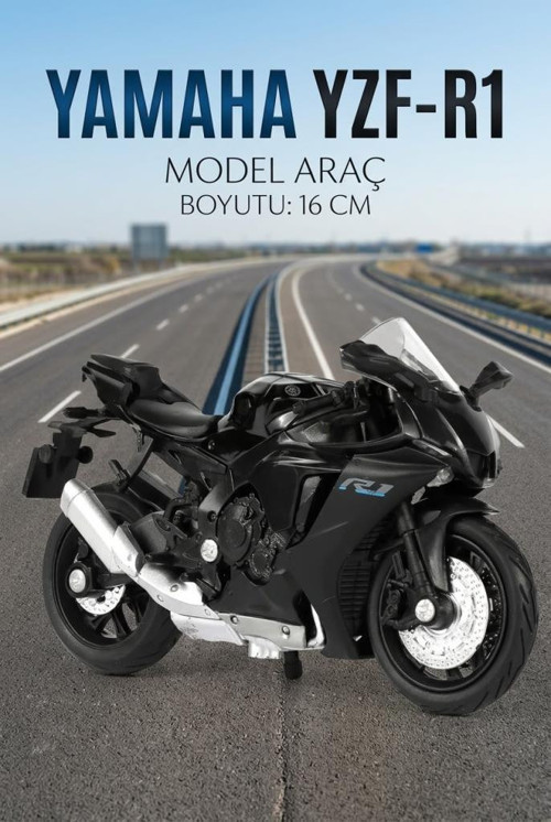 Hobbiez Lisanslı Yamaha YZF-R1 Model Diecast 1/12 Ölçek Metal Motosiklet Araç