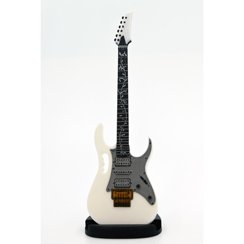 JEM Kasa Tasarım Elektro Gitar Şeklinde Standlı Biblo – Beyaz/Gri