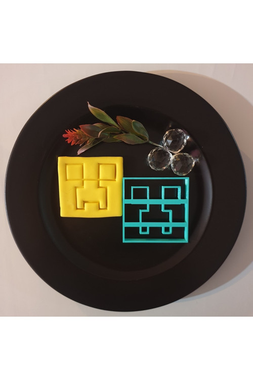 Minecraft Kurabiye Kalıbı 90x90x12 Mm