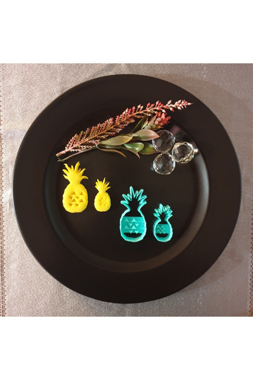 2'li Ananas Kurabiye Kalıbı 50x102x12 Mm
