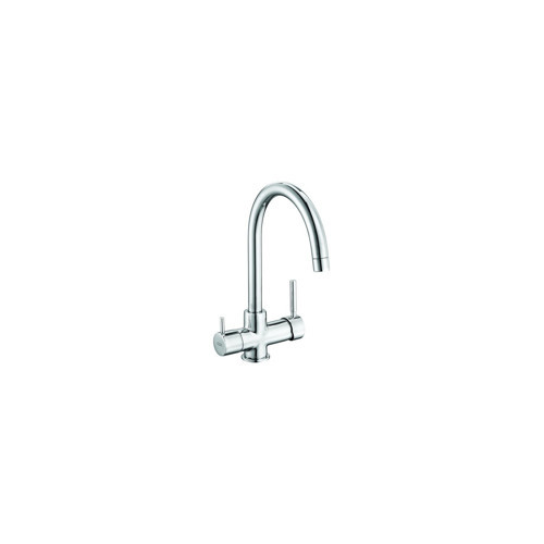 Eca Dual Flow Çift Akışlı Mutfak Bataryası Krom 225 mm Yükseklik ve Tezgah Montajı 102118137