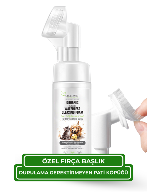 Kedi ve Köpek Pati Temizleme Köpüğü 150 ml – Durulama Gerektirmeyen Vegan Temizleme Köpüğü | Günlük Pati Hijyeni ve Pratik Bakım Desteği