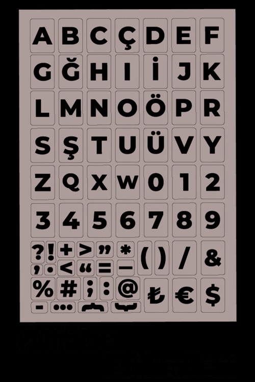 700 Adet Yapışkanlı Harf Rakam Sembol Etiket Seti - 10 Yaprak Siyah Beyaz Okul, Defter Ve Dolap Düzenleme Stickerı (13.5X19.5 Cm)
