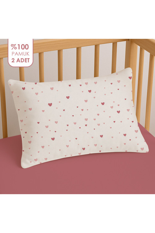 %100 Pamuklu Bebek Yastık Kılıfı 35x45 ( 2 Adet )