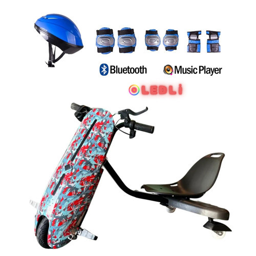 Drift Car Elektrikli Kaykay Bluetooth Dirift Kar Hoverboard Scooter + Koruma Ekipmanı D31