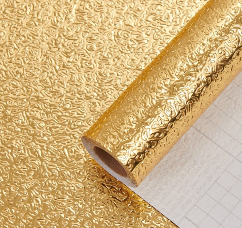 Tezgah Üstü,çekmece Yapışkanlı Folyo Petek Altın Rengi 75 Cm x 10 metre