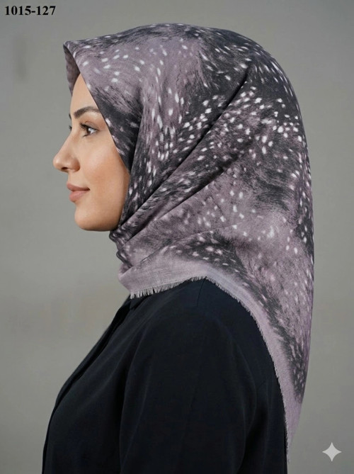 Cool Desenli Flamlı Pamuk Eşarp 1015-127