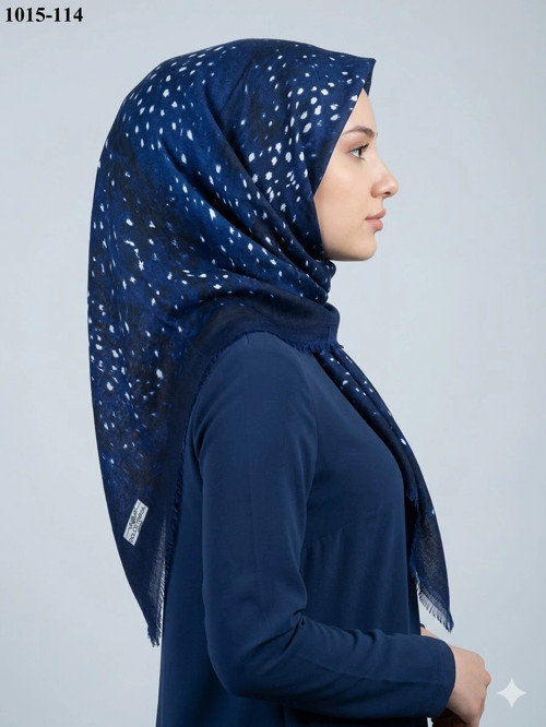 Cool Desenli Flamlı Pamuk Eşarp 1015-114