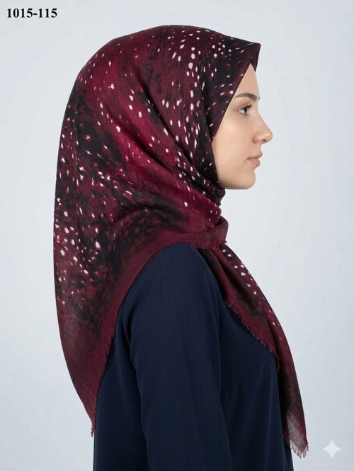 Cool Desenli Flamlı Pamuk Eşarp 1015-115
