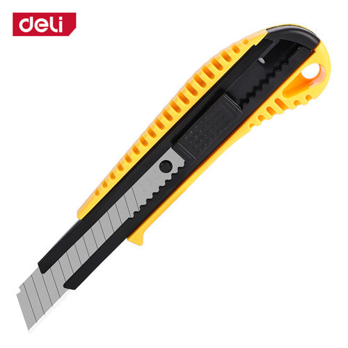 DELI Profesyonel Plastik Saplı SK5 Çelik 18mm Kırılabilir Maket Bıçağı ABSGövdeli