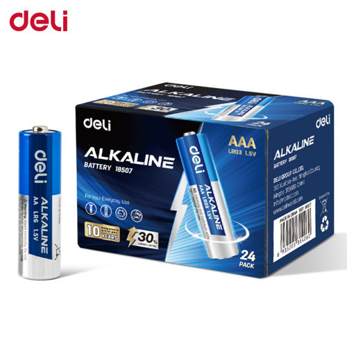 DELI Alkalin Pil AAA / LR03 4’lü Paket Uzun Ömürlü Mavi– Uzun Ömürlü, 10 Yıl Enerji Koruma