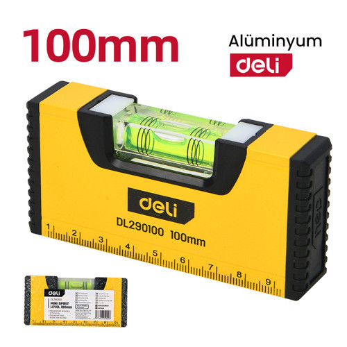 DELI Şerit Metre 100mm Mini Su Terazisi