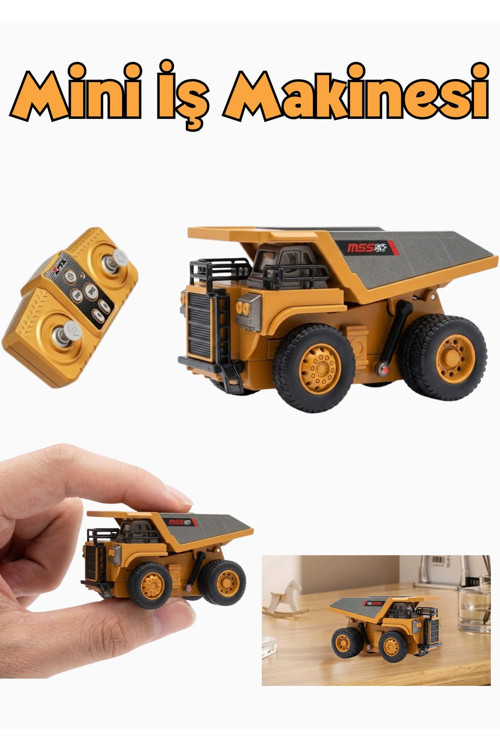 2.4Ghz 1:64 Uzaktan Kumandalı Metal Kasa Full Fonksiyon Şarjlı Minik Kamyon 8 cm