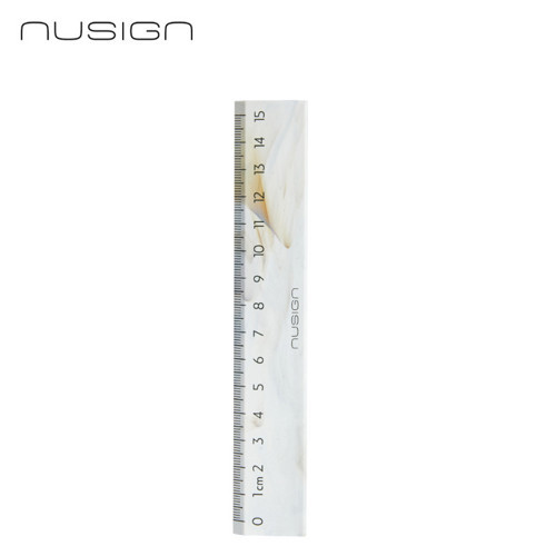 NUSIGNCetvel 15 cm Gri Çift Taraflı Ölçekli Okul Cetveli