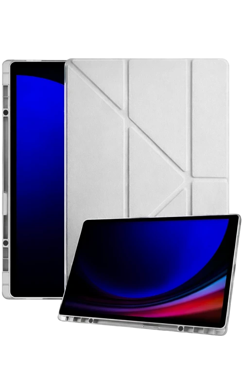Samsung Galaxy Tab A11 Plus Kalemlikli Mars Tablet Kılıfı - Gri
