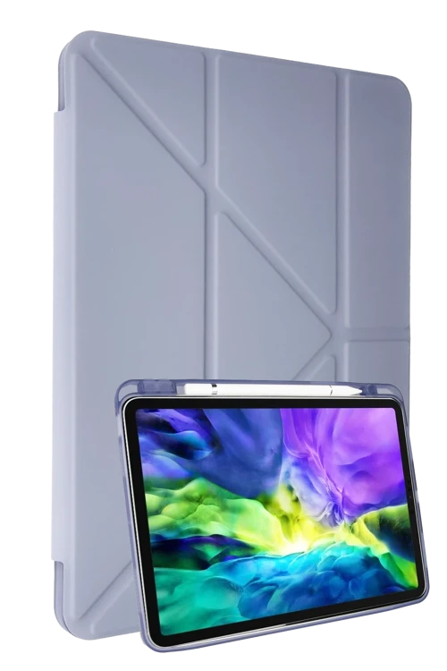 Samsung Galaxy P610 Tab S6 Lite 10.4 Kılıf Kalemlikli Mars Tablet Kılıfı - Lila