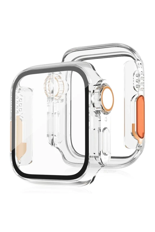 Apple Watch 40mm Watch 49mm Kasa Dönüştürücü ve Ekran Koruyucu - Şeffaf