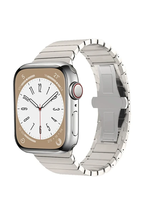 Apple Watch 42mm KR413 Fine Steel Kordon - Yıldız Işığı