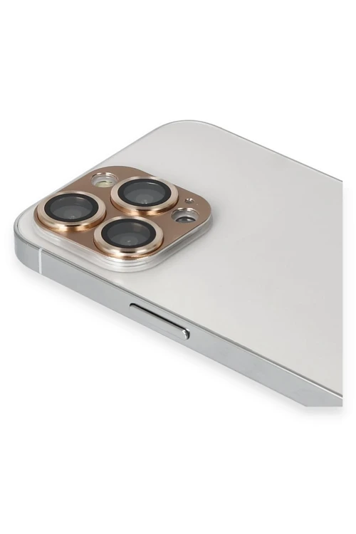 Apple iPhone 13 Pro Max Pers Alüminyum Kamera Lens - Gold