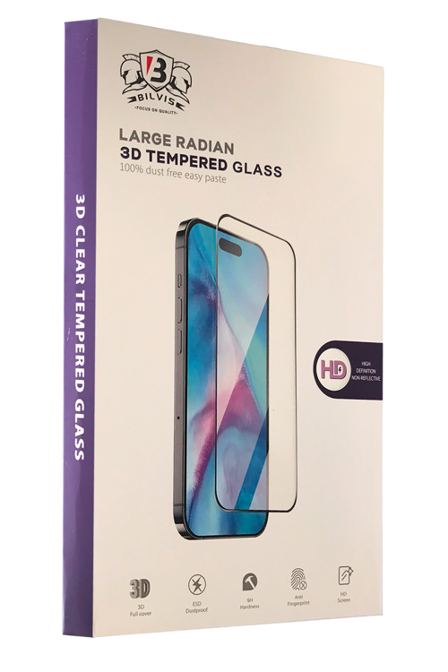Apple iPhone 14 Pro Max Bilvis 3D Radian Cam Ekran Koruyucu