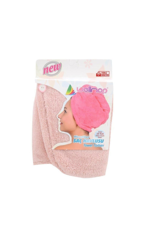 Mikrofiber Düğmeli Saç Havlusu Karışık Set (3 adet)