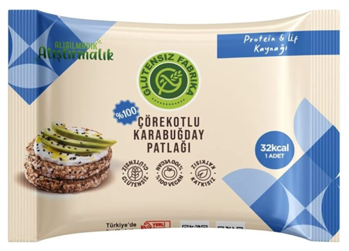 Glütensiz Fabrika Çörekotlu Karabuğday Patlağı 24 g (5 adet)